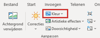 word afbeelding kleuren aanpassen